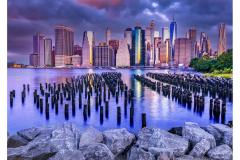 Puzzle 1000 piese - Cloudy Sky Over Manhattan - New York