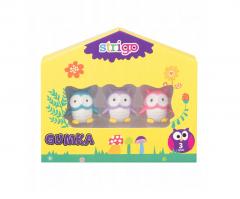 Radiera - Strigo bufnita, 3 bucati