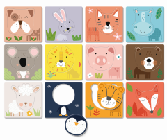 Puzzle educativ - Play Dudu: Little Faces-Shapes and colors