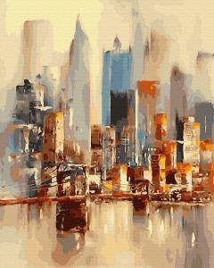 Set pictura pe numere - Abstract City, 50x65 cm