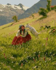 Set pictura pe numere - At Country, 40x50 cm