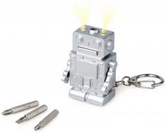 Breloc multifunctional - Robot, Argintiu