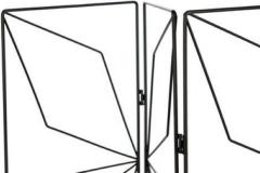 Suport pentru fotografii - Biombo, Black