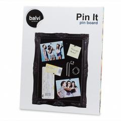 Panou afisaj cu piuneze - Pin It - Black