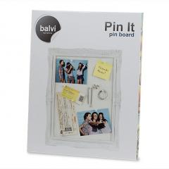 Panou afisaj cu piuneze - Pin It - White