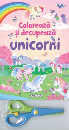 Coloreaza si decupeaza unicorni