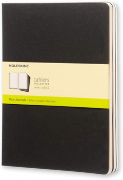 Set 3 caiete - Moleskine Cahier - X-Large, Plain - Black