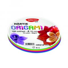 Hartie origami diametru 10 cm, 100 bucati