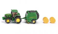 Jucarie - John Deere Tractor with Round Baler