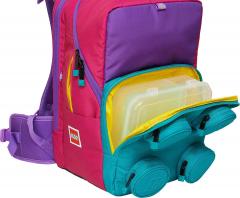 Ghiozdan - LEGO Petersen 2x2, roz/mov