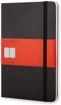 Carnet - Moleskine Address Book - Hard Cover, Large, Alphabetical Tabs - Black