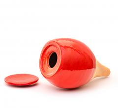Vas ecologic auto-udare din ceramica - Lutoya M Red, 35 cl