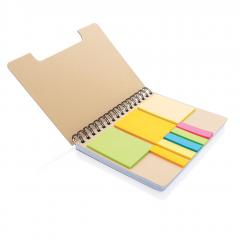 Notebook A5 cu spirala si sticky notes - Kraft, Brown