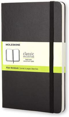 Carnet - Moleskine Classic - Hard Cover, Pocket, Plain - Black