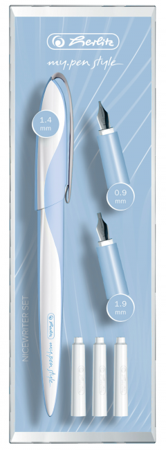 Stilou caligrafie - Herlitz My.Pen Style - Light Blue