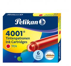 Set patroane - Pelikan 4001 TP/6, rosu, 6 bucati