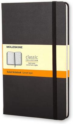 Carnet - Moleskine Classic - Hard Cover, Pocket, Ruled - Black