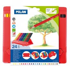 Set creioane colorate - Milan Flexibox, 24 culori