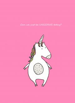 Felicitare - Unicorn - Mai multe culori