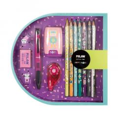 Set rechizite - Edition Box Happy Bots, roz