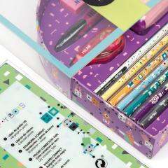 Set rechizite - Edition Box Happy Bots, roz