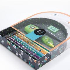 Set rechizite - Happy Bots - Verde