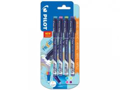 Set 4 linere - Frixion Fineliner, Violet, Light Blue, Lime Green, Pink