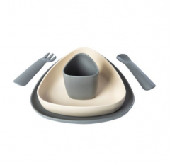 Set pentru masa - Bioplastic - Grey, 5 piese