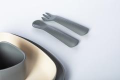Set pentru masa - Bioplastic - Grey, 5 piese