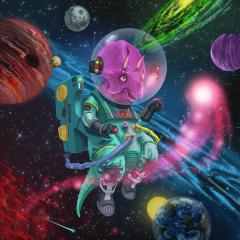 Puzzle 3in1 - Dinozauri in Spatiu