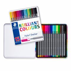 Set 15 fineliner - Triplus - Brilliant Colours