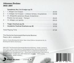 Brahms: Symphony No. 2, Tragic Overture & Academic Festival Overture