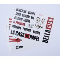 Set 32 autocolante pentru gadget-uri - Money Heist
