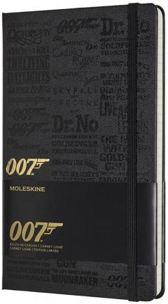 Carnet - Moleskine Limited Edition Notebook, James Bond, Titles, Large, Ruled, Hard Cover