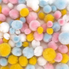 Accesorii craft - Spring Pom Mix Assorted, 100 de bucati