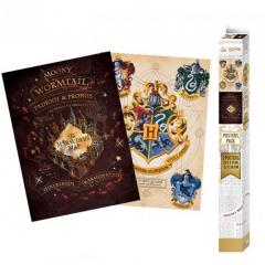 Set 2 postere - Harry Potter - Crest & Marauders