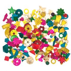 Accesorii craft - Recycled Coconut Shells, Coloured Shapes 250g