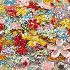 Accesorii craft - Assorted Sparkling Flower Jewels, 300 bucati