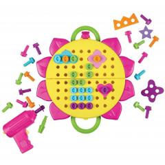 Jucarie educativa - Bormasina magica - Set mobil cu floricele