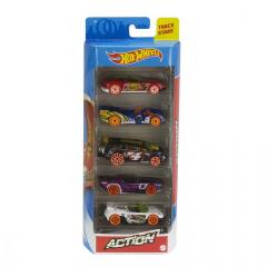Set masinute - Hot Wheels Action, 5 bucati