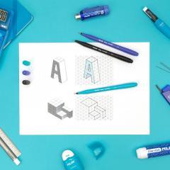 Liner - Sway fineliner, 0.4mm, albastru