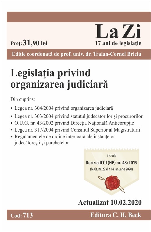 General Muscular attract Legislatia privind organizarea judiciara - Traian Cornel Briciu