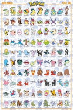 Poster - Johto Pokemon