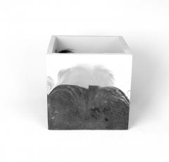 Ghiveci - Cubic Mix, alb si negru 8x8 cm