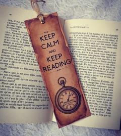 Semn de carte vintage - Keep Calm and Keep Reading