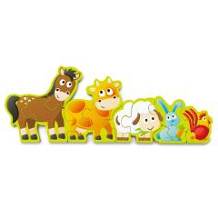 Puzzle educativ - Numbers & Farm Animals