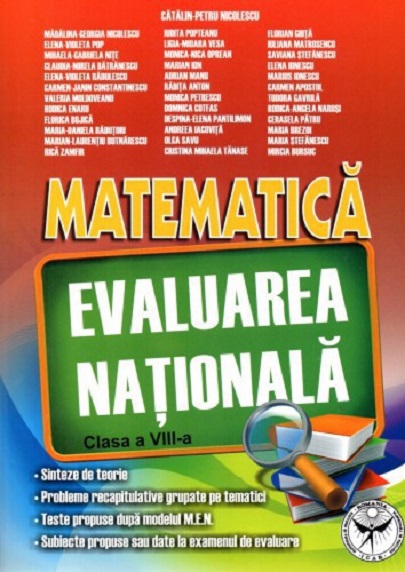 Evaluarea Nationala. Matematica, clasa a VIII-a 