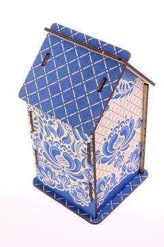 Cutie lemn - Casuta plicuri ceai "Chinez", 20x11.5x11.5cm