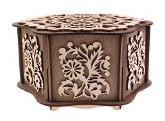 Cutie lemn - Hexagon, 18x21x11 cm