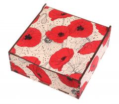 Cutie lemn - Maci, 16x16x6cm